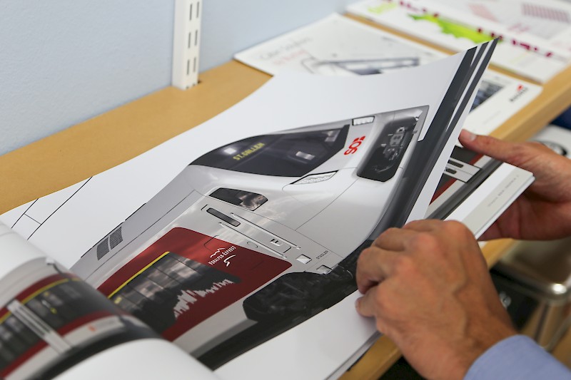 Visualisierung des neuen Voralpen-Express Designs (für die Designagentur Nose AG)