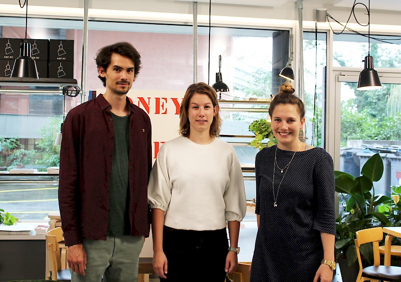 V. l. n. r.: Nando Schmidlin, Andrea Salathe, Lorena Linke.