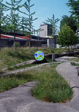Semi-public (or third places) sites, such as Pfingstweid Park, are vital for connection to each other and the non-human. Here, the interweaving of nature, public fountains, community gardens, open space, residential tenor, and urbanity make it an ideal site for considering how an urban energy commons might synthesize. Image Credit: Jonathan Youd and Madeleine L. Hykes.