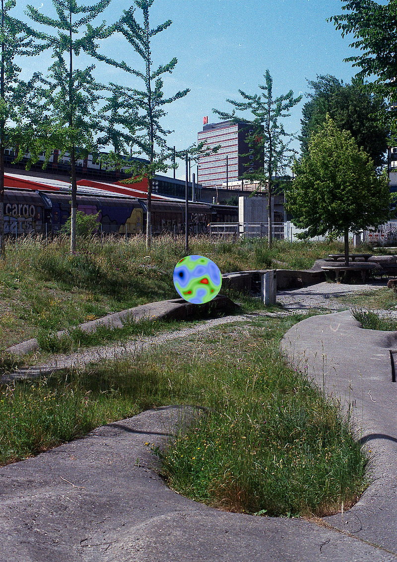 Semi-public (or third places) sites, such as Pfingstweid Park, are vital for connection to each other and the non-human. Here, the interweaving of nature, public fountains, community gardens, open space, residential tenor, and urbanity make it an ideal site for considering how an urban energy commons might synthesize. Image Credit: Jonathan Youd and Madeleine L. Hykes.