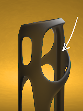 Die Verstärkung gibt Stabilität während der Penetration.