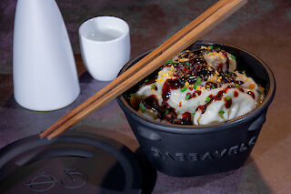 Angerichtete Momos im «KAB»