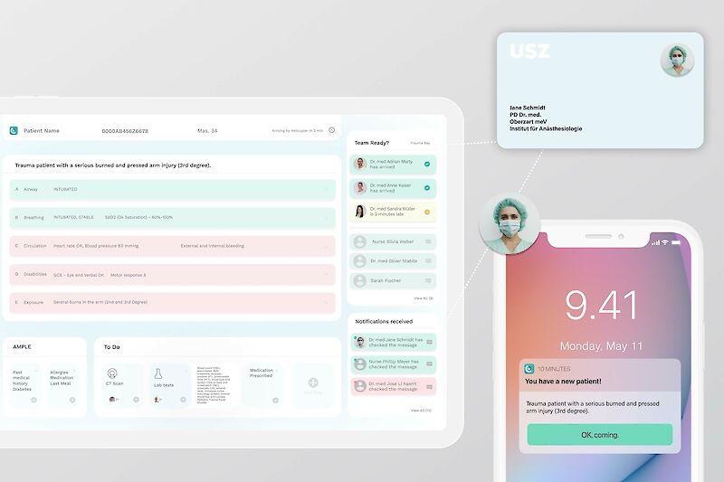 4. Eine Plattform verbessert die Kommunikation des Teams im Schockraum.