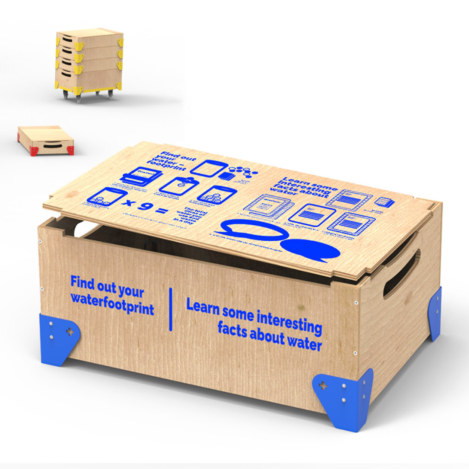 Prototypen-Entwicklung der "activity boxes" durch Studierende der Fachrichtung Industrial Design, ZHdK, in Kooperation mit Studierenden des National Institute of Design, Andhra Pradesh. (Yannick Meyer, Shubam Sawant, Tejas Pawar)