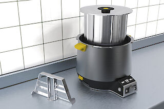 Das Mischwerkzeug sorgt für eine homogene Qualität des Teigs, das Scherwerkzeug für eine fleischähliche Textur.