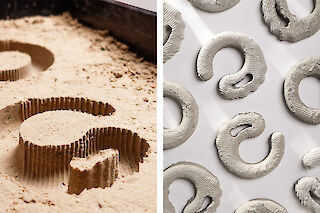 «CORALLUM» entsteht im Sandgussverfahren und lässt sich aus lokal verfügbarem Material produzieren.