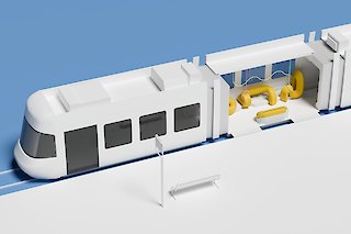 Als zugänglicher Mobilitätsraum im Tram hilft «MOKI» Kindern, autonom und mobil zu sein.