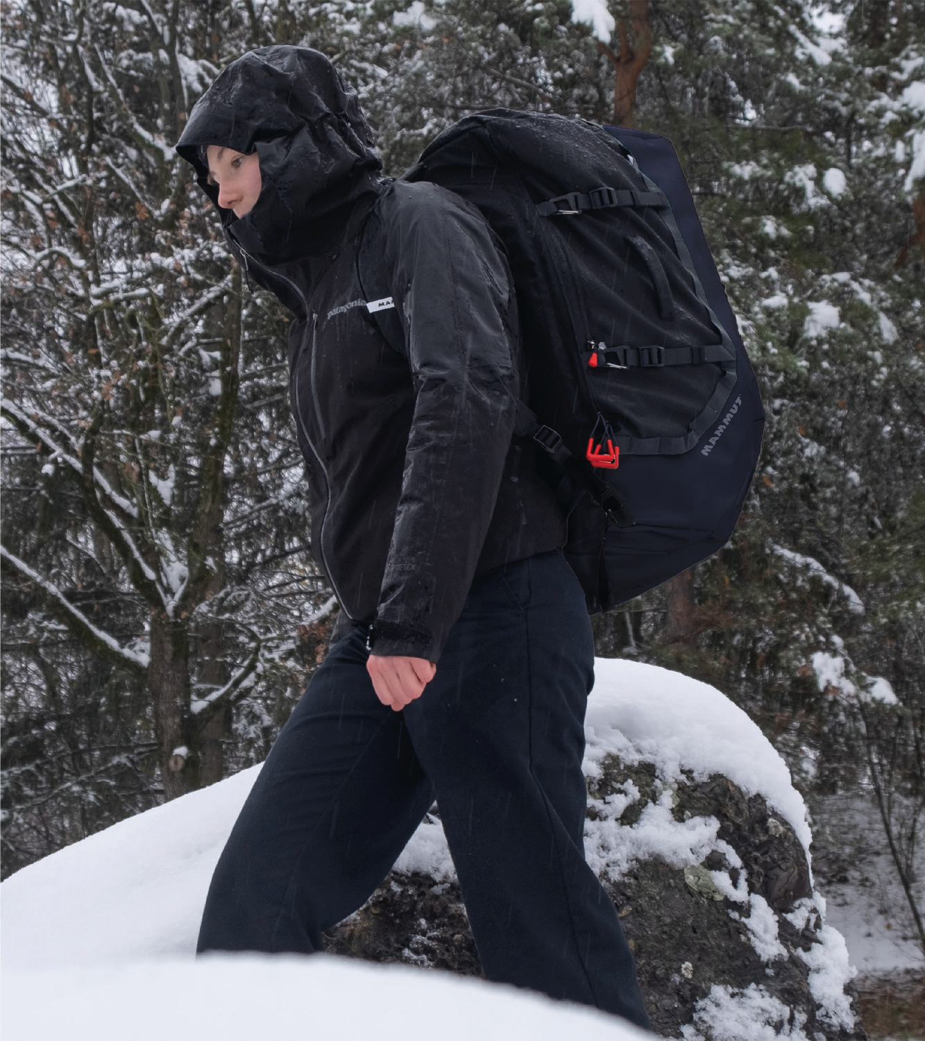 Die konische Form bringt die Last näher an den Körper