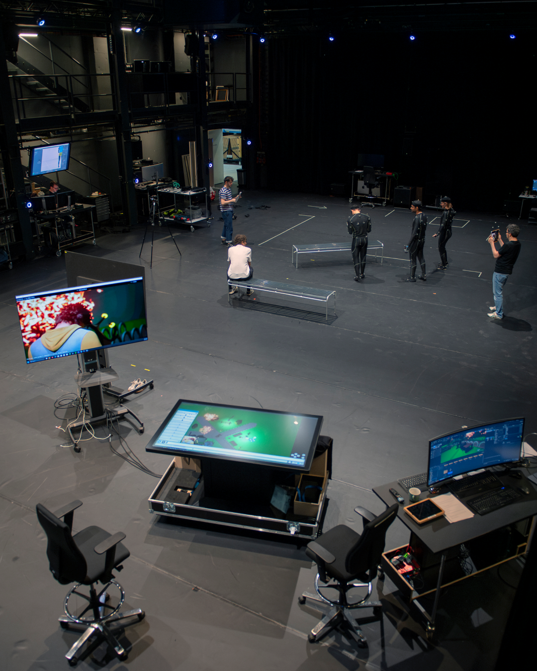 Filming the virtual scene using real-time performance capture (Photo Guillaume Musset)