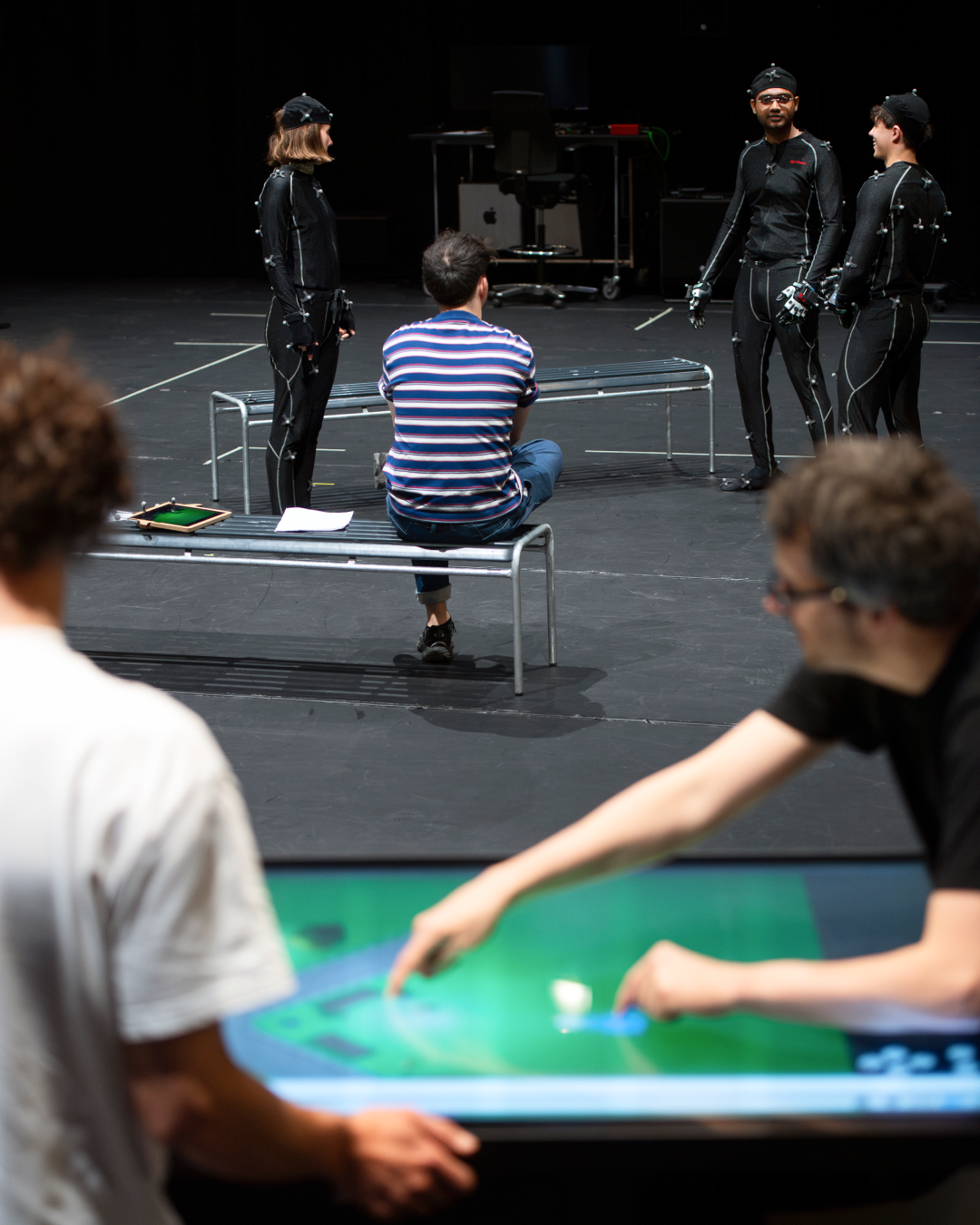 Collaborative scene planning at the CineDESK during production (Photo Guillaume Musset)